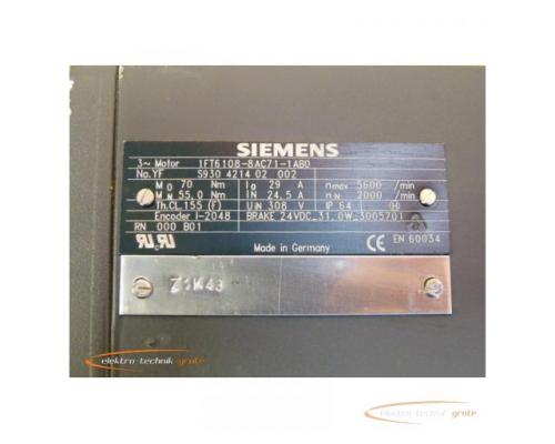 Siemens 1FT6108-8AC71-1AB0 Synchronservomotor mit Option Z = K43 - Bild 3