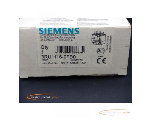 Siemens 3RU1116-0FB0 Überlastrelais > ungebraucht! - Bild 2