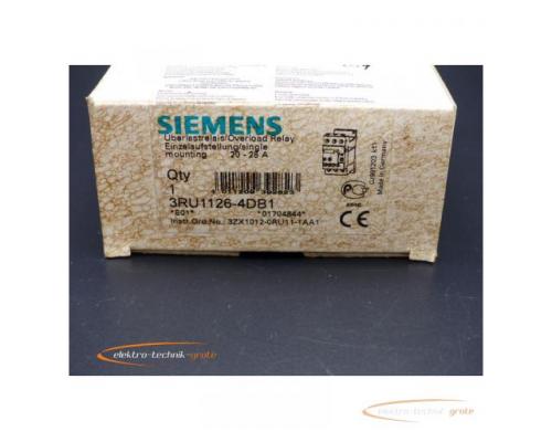 Siemens 3RU1126-4DB1 Überlastrelais 20 - 25 A E-Stand 01 > ungebraucht! - Bild 2
