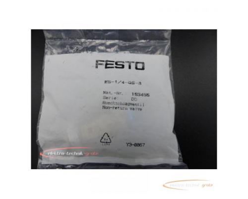 Festo HB-1/4-QS-8 Rückschlagventil 153455 > ungebraucht! - Bild 2