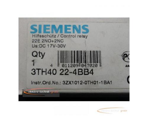 Siemens 3TH4022-4BB4 Hilfsschütz 22E , DC 17-30V > ungebraucht! - Bild 4