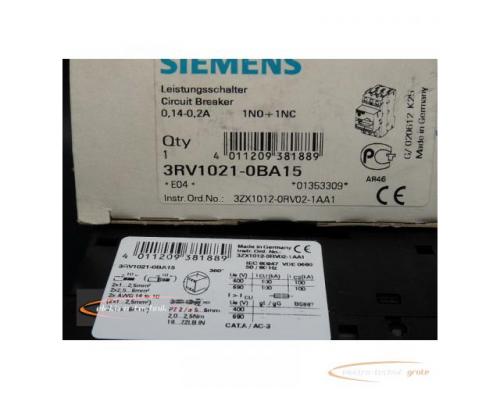 Siemens 3RV1021-0BA15 Motorschutzschalter > ungebraucht! - Bild 3