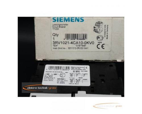 Siemens 3RV1021-4CA10-0KV0 Motorschutzschalter > ungebraucht! - Bild 3