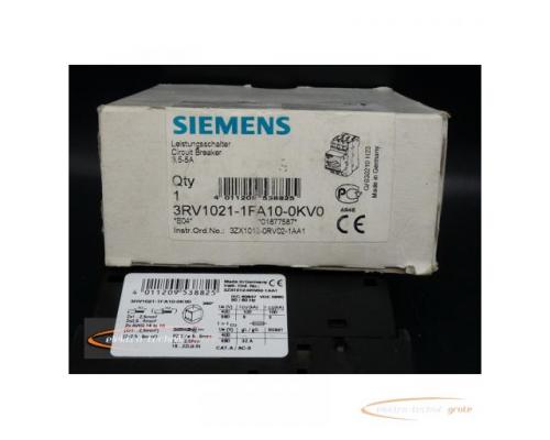 Siemens 3RV1021-1FA10-0KV0 Motorschutzschalter > ungebraucht! - Bild 3
