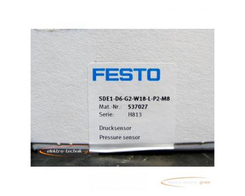 Festo SDE1-D6-G2-W18-L-P2-M8 Drucksensor 537027 > ungebraucht! - Bild 2