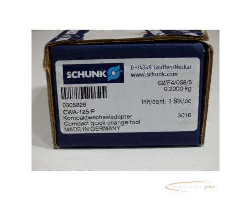 Schunk CWA-125-P Kompaktwechseladapter 0305826 > ungebraucht! - Bild 2