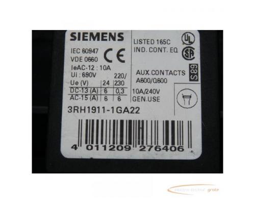 Siemens 3RH1911-1GA22 62E Hilfsschalterblock - Bild 3