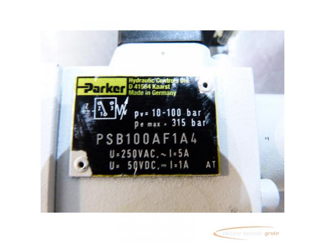 Parker H06PSB-994 Adapterplatte mit PSB100AF1A4 Druckschalter - 2