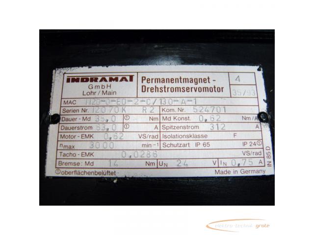 Indramat MAC 112D-0-ED-2-C/130-A-1 Permanentmagnet-Drehstromservomotor - 3