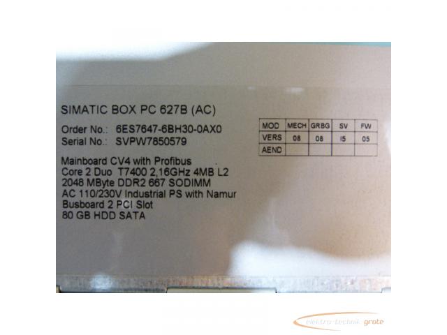Siemens 6ES7647-6BH30-0AX0 Box PC 627B mit HDD SN:SVPW7850579 - 3