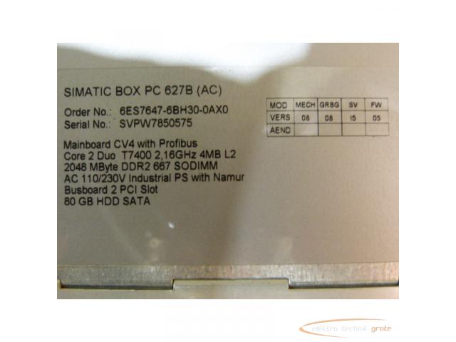 Siemens 6ES7647-6BH30-0AX0 Box PC 627B mit HDD SN:SVPW7850575 - 3