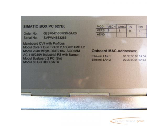 Siemens 6ES7647-6BH30-0AX0 Box PC 627B ohne HDD (!) SN:SVPWN853265 - 3