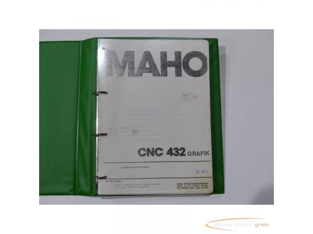 Maho Bedienungsanleitung für Maho Steuerung CNC 432 Grafik / Software P01.1 Holländische Ausgabe - 2