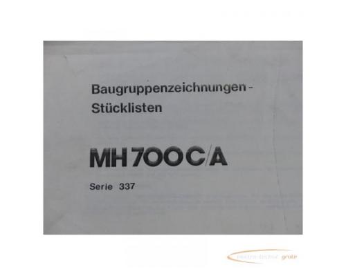 Maho Baugruppenzeichnungen-Stücklisten für MH 700 C / A Serie 337 - Bild 4