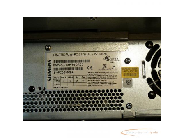Siemens 6AV7872-0BF30-0AC0 Simatik Panel PC 677B SN:VPC3857694 gebraucht - TOP Zustand - 5