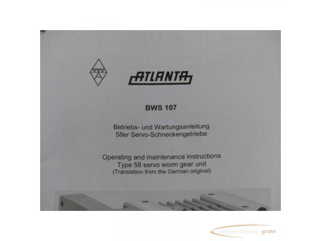 Atlanta BWS 107 Betriebs- und Wartungsanleitung 58er Servo-Schneckengetriebe > ungebraucht! - 4