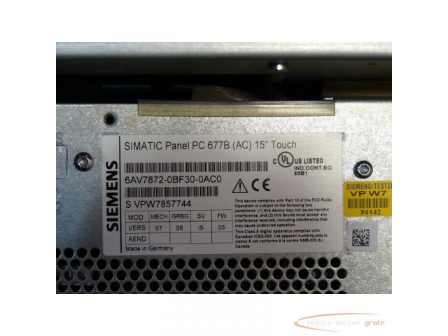 Siemens 6AV7872-0BF30-0AC0 Simatic Panel PC 677B SN: VPW7857744 gebraucht - TOP Zustand - 5