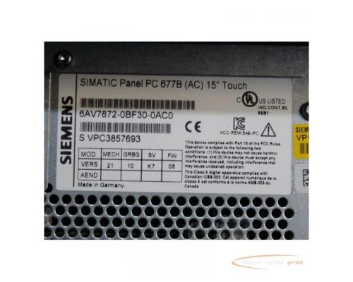 Siemens 6AV7872-0BF30-0AC0 Simatik Panel PC 677B SN: VPC3857693 gebraucht - TOP Zustand - Bild 5