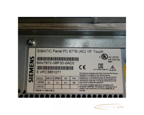 Siemens 6AV7872-0BF30-0AC0 Simatik Panel PC 677B gebraucht SN: VPC3851071 - Top Zustand - - Bild 5