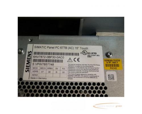 Siemens 6AV7872-0BF30-0AC0 Simatik Panel PC 677B SN: VPW7857748 gebraucht - Top Zustand - - Bild 5