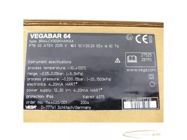 Vega BR64.CXGG2KHAMAX VEGABAR 64 Druckmessumformer > ungebraucht! - 5