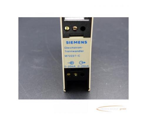 Siemens Gleichstrom-Trennwandler M72227 - C1100 0-20mA - Bild 2