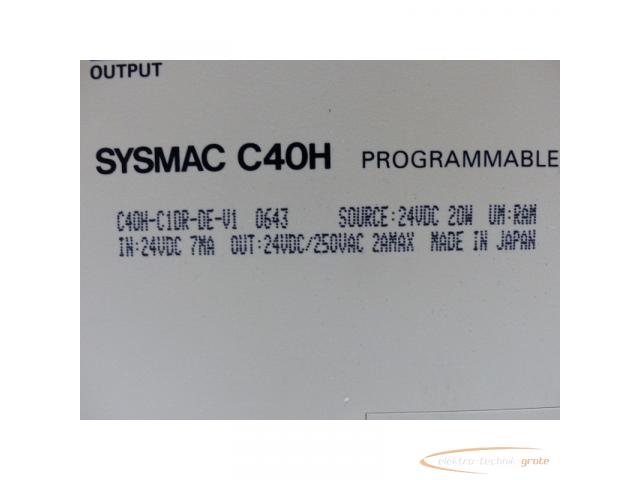Omron C40H-C1DR-DE-V1 0643 Sysmac C40H Programmable Controller - 6