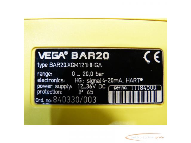 VEGA BAR20.XGM121HHGA Prozessdruckmessumformer > ungebraucht! - 2