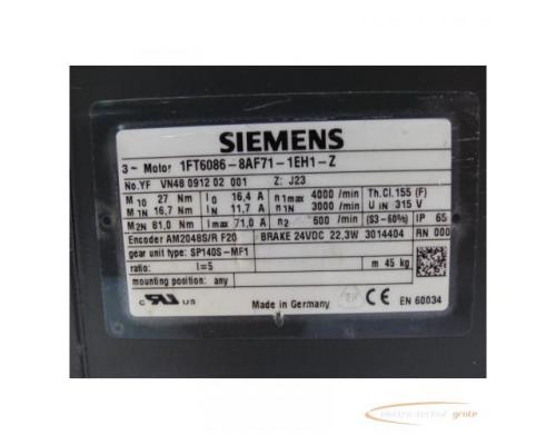 Siemens 1FT6086-8AF71-1EH1-Z Servomotor mit Getriebe SP140S-MF1 > ungebraucht! - Bild 4