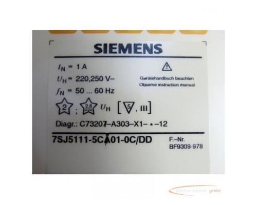 Siemens 7SJ5111-5CA01-0C / DD Überstromzeitschutz - Bild 3