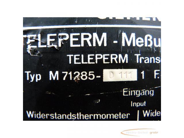 Siemens M71285-D111 Teleperm Transducer W - 3