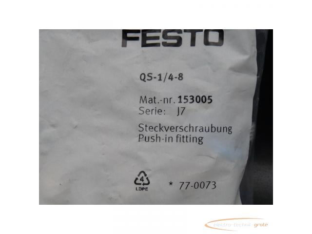 Festo QS-1/4-8 Steckversch. Mat.-Nr.: 153005 VPE 10 St. > ungebraucht! - 3