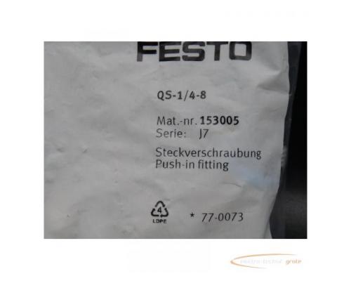 Festo QS-1/4-8 Steckversch. Mat.-Nr.: 153005 VPE 10 St. > ungebraucht! - Bild 3