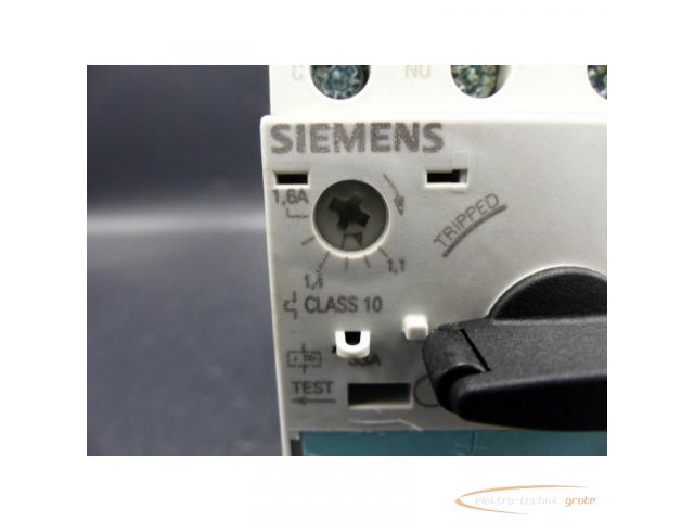 Siemens Sirius 3RV1421-1AA10 Leistungsschalter 1,1...1,6 A + 3RV1901-1D Hilfsschalter - 6