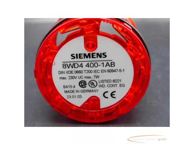 Siemens 8WD4400-1AB Dauerlichtelement rot max. 230V UC max. 7W - 4
