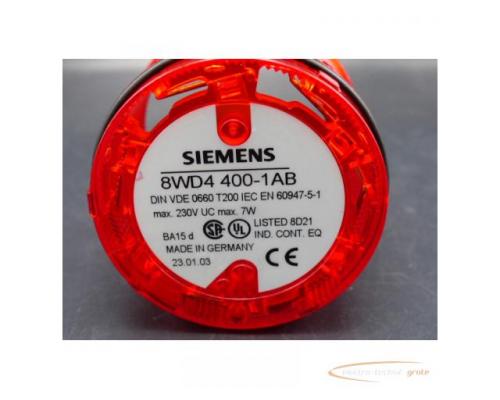 Siemens 8WD4400-1AB Dauerlichtelement rot max. 230V UC max. 7W - Bild 4