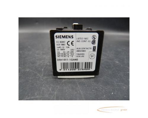 Siemens 3RH1911-1GA40 Hilfsschalterblock >ungebraucht! - Bild 3