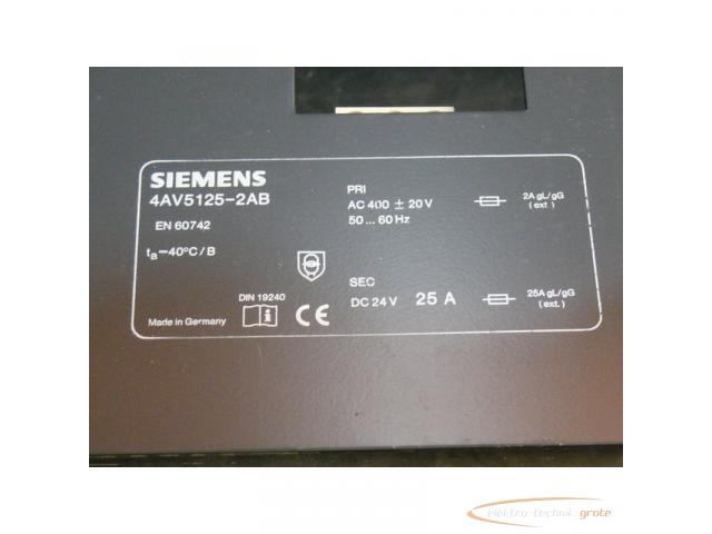 Siemens 4AV5125-2AB Gleichrichtergerät dreiphasig 24V/25A > ungebraucht! - 3