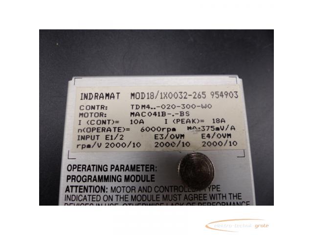 Indramat MOD 18/1X0032-265 954903 Programmier Modul für TDM4... -020-300-W0 - 3