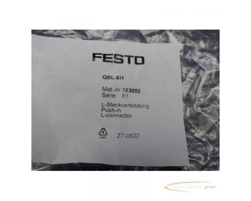Festo QSL-8H L-Steckverbindung 153058, VPE = 10 Stück > ungebraucht! - Bild 2