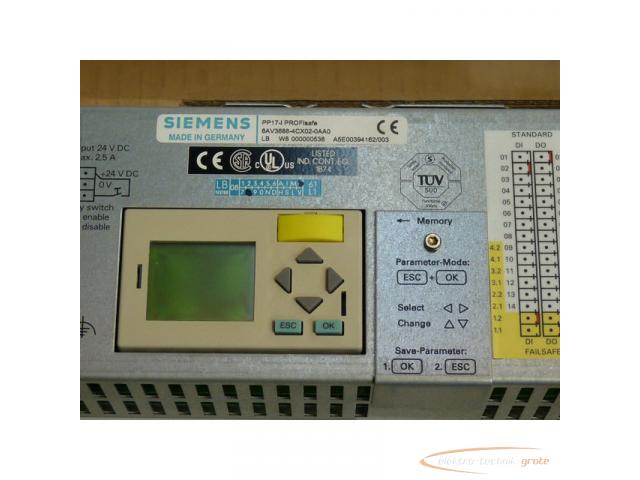 Siemens 6AV3688-4CX02-0AA0 SN:LBC7000100001 PP17-I PROFI safe E-Stand 4 > ungebraucht! - 3