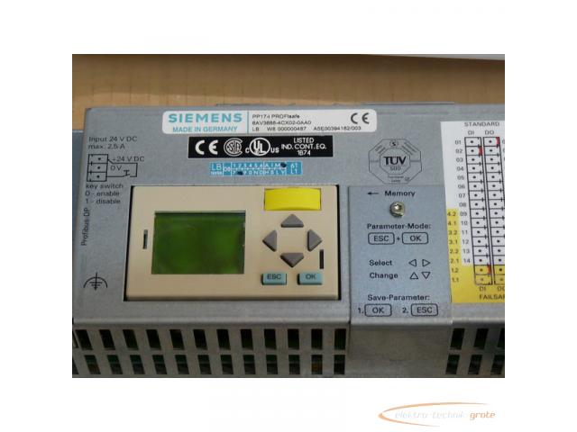 Siemens 6AV3688-4CX02-0AA0 SN:LBC7000100011 PP17-I PROFI safe E-Stand 4 - 3