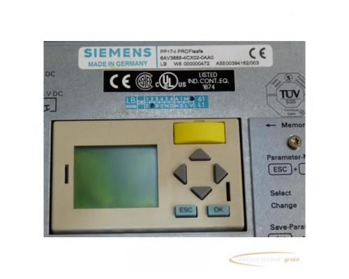 Siemens 6AV3688-4CX02-0AA0 SN:LBC7000100010 PP17-I PROFI safe E-Stand 4 - Bild 3