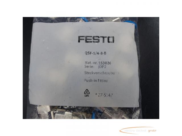 Festo QSF-1/4-8-B Steckverschraubung 153026 VPE 10 St > ungebraucht! - 2