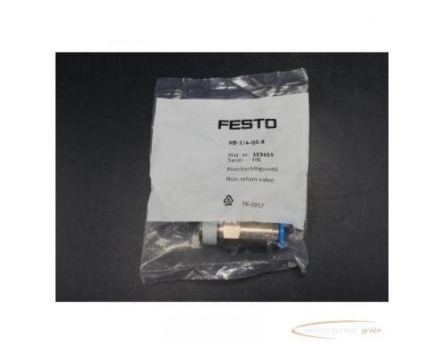 Festo HB-1/4-QS-8 Rückschlagventil 153455 > ungebraucht! - Bild 1