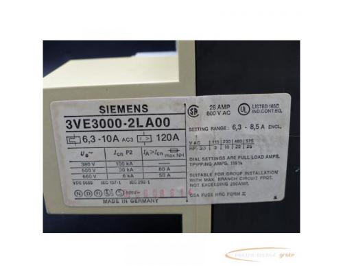 Siemens 3VE3000-2LA00 Leistungsschalter 6,3-10A + 3VE9301-1AA00 Hilfsstromschalter - Bild 6