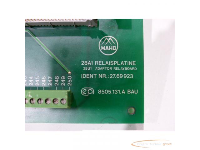 Maho 28A1 Relaisplatine 28U1 Adaptor Relayboard Id.Nr. 27.69 923 - 3