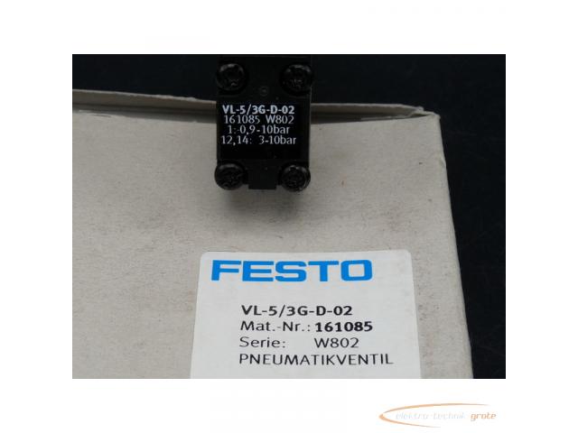 Festo VL-5/3G-D-02 Pneumatikventil 161085 > ungebraucht! - 4