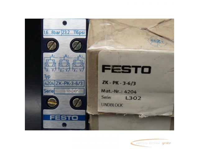 Festo ZK-PK-3-6/3 UND-Block 4204 > ungebraucht! - 3