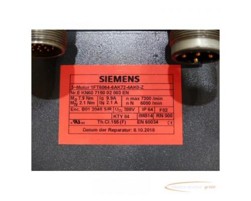 Siemens 1FT6064-6AK72-4AK0-Z Servomotor > mit 12 Monaten Gewährleistung! - Bild 4